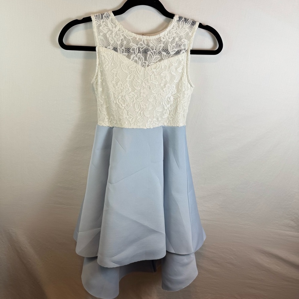 Rare Editions Blue Tiered A-Line Dress Girls Size 8